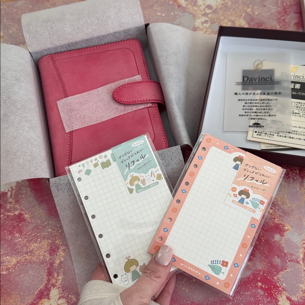Raymay Fujii DaVinci Roroma M6 (mini 6 ring) Coral (limited edition) & Inserts